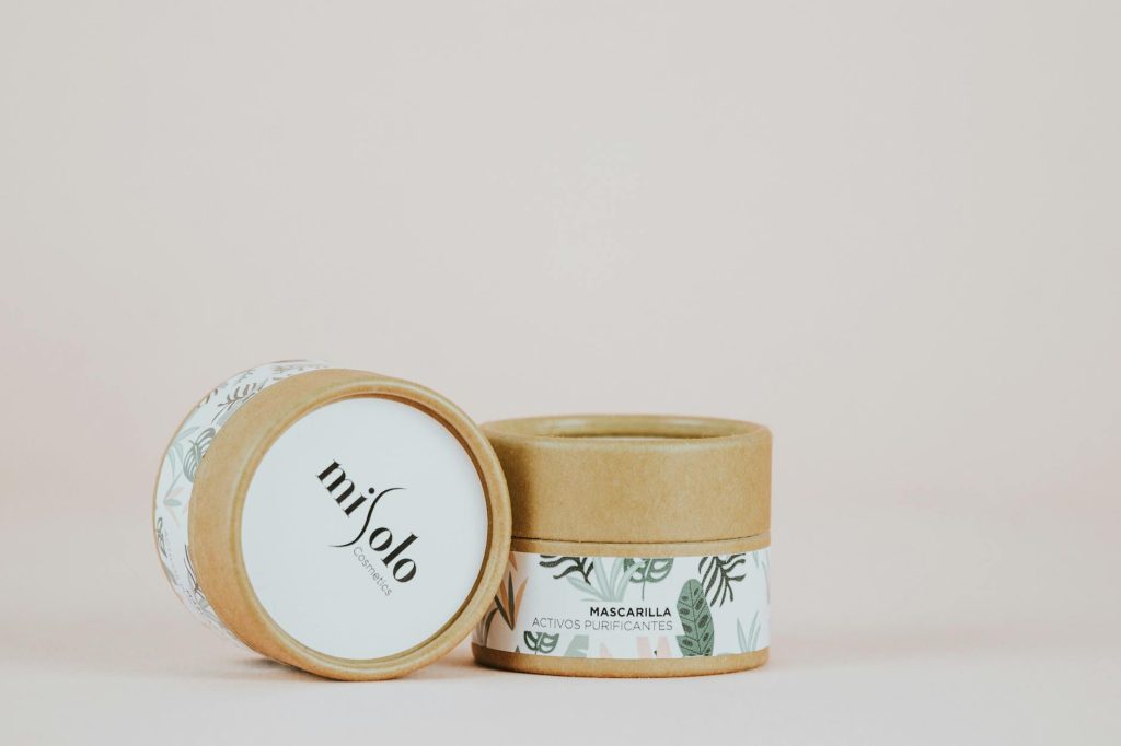 High-quality product photography featuring minimalist skincare packaging, perfect for eco-friendly brands.