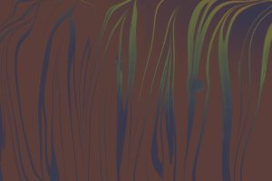 Artistic image featuring fluid, abstract lines in brown and blue tones, ideal for backgrounds or decorative themes.